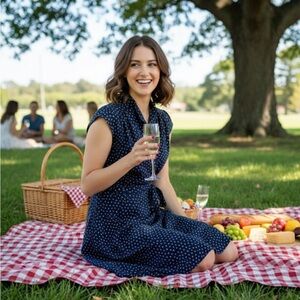 2 PC Wrap Skirt & Blouse Vintage Cottagecore Combo SZ Medium